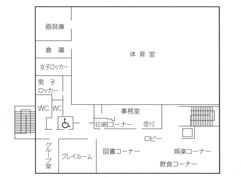 菅田地区センター案内図 2階